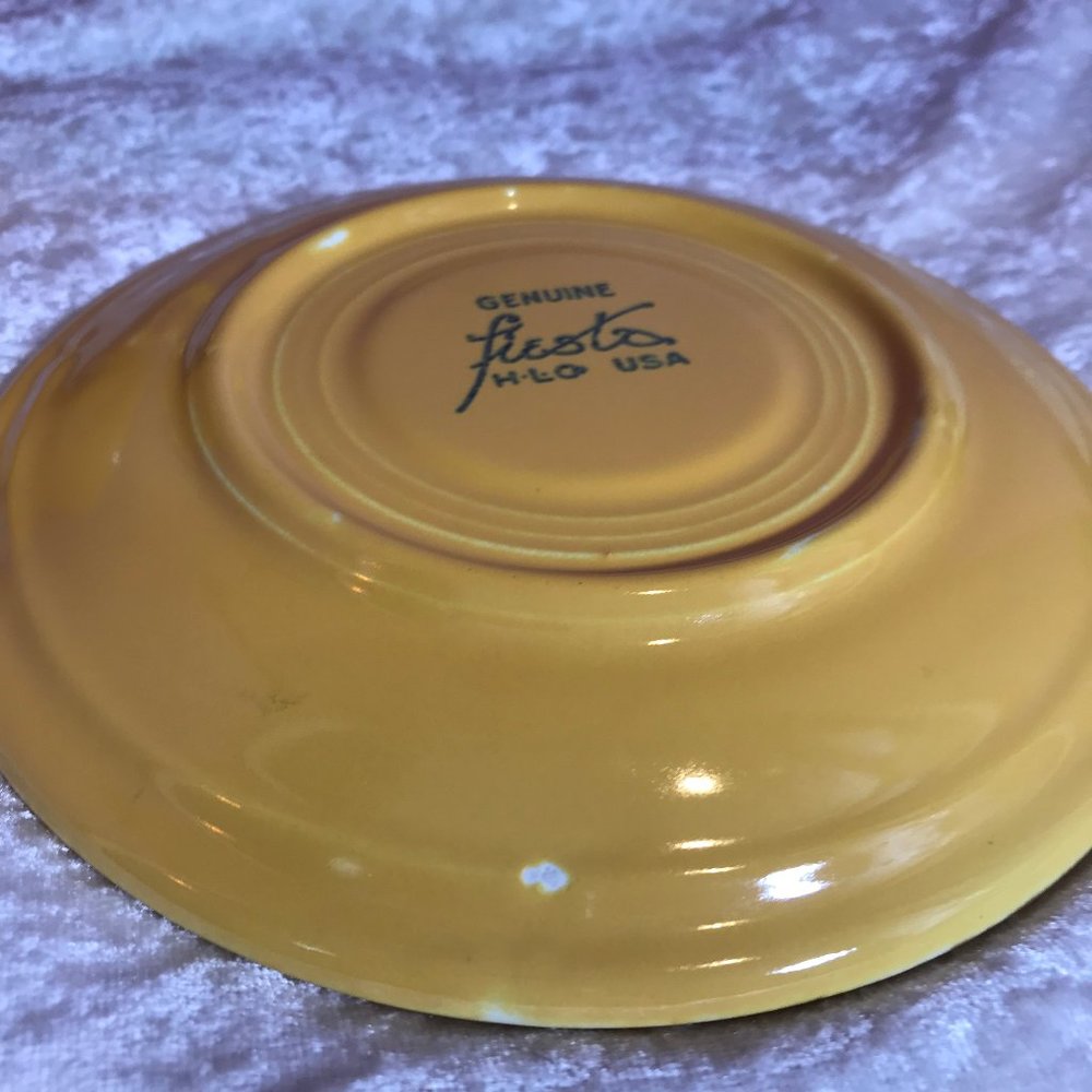 Genuine Fiesta Vintage Yellow Mug with Matching Saucer GUC Retro Kitchen Tea Cup - Picture 10 of 12